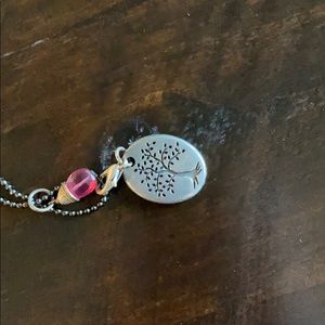 Black chain tree necklace